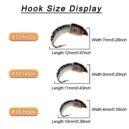 Fishing Lures-6/9Pcs/Box Realistic Nymph Scud Fly for Trout Fishing Fly Tying Artificial Bait Lure