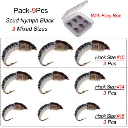 Fishing Lures-6/9Pcs/Box Realistic Nymph Scud Fly for Trout Fishing Fly Tying Artificial Bait Lure