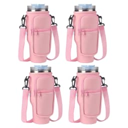1/2/4 Piece 40oz Water Bottle Carrier Bag Pouch Cover for Thermos Water Bottle Holder Adjustable Shoulder Strap Mug Cover