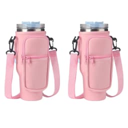 1/2/4 Piece 40oz Water Bottle Carrier Bag Pouch Cover for Thermos Water Bottle Holder Adjustable Shoulder Strap Mug Cover