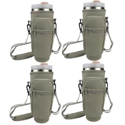 1/2/4 Piece 40oz Water Bottle Carrier Bag Pouch Cover for Thermos Water Bottle Holder Adjustable Shoulder Strap Mug Cover