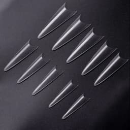 600pcs/bag Transparent Nature Press On Nails Tips Stiletto Fake Nail Acrylic Full Cover Artificial Nail Manicure Extension Tools