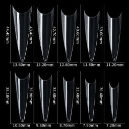 600pcs/bag Transparent Nature Press On Nails Tips Stiletto Fake Nail Acrylic Full Cover Artificial Nail Manicure Extension Tools