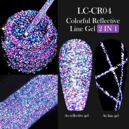 LILYCUTE 6Pcs/Set 5ml Reflective Glitter Liner Gel Polish Champagne Sparkling Lines Nail Art Painting Gel Semi Permanent UV Gel