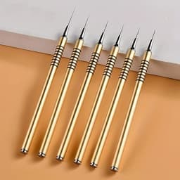 6pcs Nail Art Liner Brushes Set Nail Art Design Brush Striping Thin Long Lines Dotting Drawing Pen UV Gel Polish Painting Brush