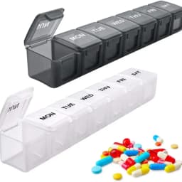2pcs 7 Days Weekly Pillbox Tablet Holder Medicine Storage Case Drug Container Pill Organizer Weekly Capsule Pill Box Organizer