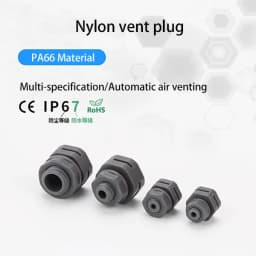 10pcs Waterproof Vent Plug Screw Automatic Exhaust Breather Valve M5 M6M8M12 M16M20 IP68 Nylon Breathable Valve Pressure Balance
