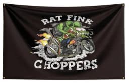FLAGDOM 90x150CM 3X5FT Rat-Finks Choppers Flag Flying Banner for Decor Indoor Outdoor