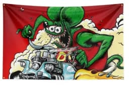 FLAGDOM 90x150CM 3X5FT Rat-Finks Choppers Flag Flying Banner for Decor Indoor Outdoor