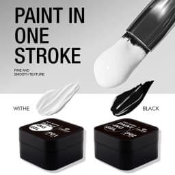 CHUNSHU No Wipe Painting Gel Semi-solid UV Gel Polish Nail Art Design Soak Off 4in1 Full Coverage Paint Manicure White Black 5ml
