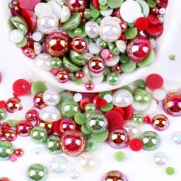 Mix Color AB Half Round ABS Beads Pearl Flatback Bead For DIY Nail Decor Jewelry Making F0104