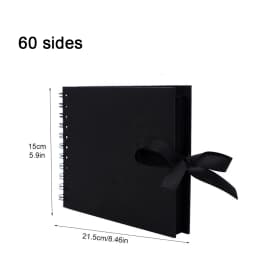 ZK20 80 Sides Black Memory Books DIY Craft Photo Albums Scrapbook Cover Kraft Album For Wedding Anniversary Gifts Memory Books