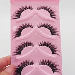 5 Pairs Cat Eye Lashes Faux Mink Eyelashes Natural Long Manga Lashes Winged End Eye Elongated Eyelashes Fake Lashes Makeup