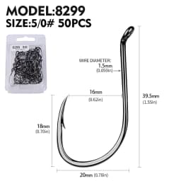 PROBEROS 50pcs Barbed Fishing Hook for Salt Water with High Carbon Steel Suitable for Fishing Dayu11 Freshwater Fish Hook