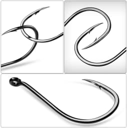 PROBEROS 50pcs Barbed Fishing Hook for Salt Water with High Carbon Steel Suitable for Fishing Dayu11 Freshwater Fish Hook