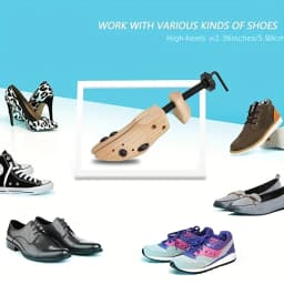 1/2Pc Shoe Stretcher Women and Men's Shoe Widener - Wooden Expander for Wide Feet, Bunions or Calluses Wooden Shoe Stretcher