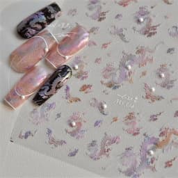 1pcs 5D Exquisite Colorful Bird Nail Art Stickers Relief Butterfly Flower Dragon Nail Decoration Decals DIY Manicure Accessories