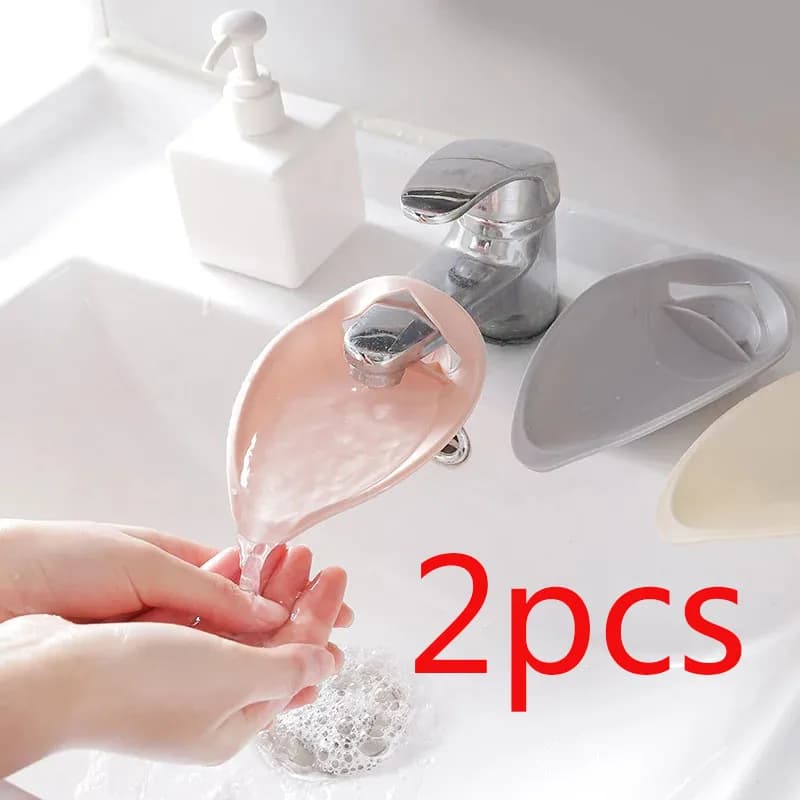 2 Piece Faucet Extender Water Saving Help Children Hand Washing Equipment Bathroom Kitchen Accessories Sink Faucet Extension