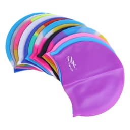 Wear-resistant Practical Colorful Silicone Flexible Waterproof Plus Size Bathing Cap Swimming Cap Swim Pool Hat Swimming Hat