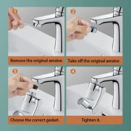 Metal Universal Faucet Extender with Filter 2 Modes Tap Aerator Splash Basin Swivel Robotic Arm Faucets Extender Sprayer Head