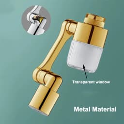 Metal Universal Faucet Extender with Filter 2 Modes Tap Aerator Splash Basin Swivel Robotic Arm Faucets Extender Sprayer Head