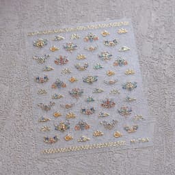 1pcs 5D Exquisite White Flower Nail Art Stickers 2024 Kawaii Flower Nail Decoration Decals Self Adhesive Slider DIY Accessories