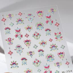 1pcs 5D Exquisite White Flower Nail Art Stickers 2024 Kawaii Flower Nail Decoration Decals Self Adhesive Slider DIY Accessories