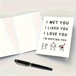 1 PC I Met You, I Like You, I Love You, I Am Keeping You Greeting Cards, Love Relationship Greeting Cards Gifts, First Together