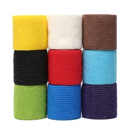 Black Sports Self-Adhesive Elastic Bandage with 4.8-Meter Elastic Knee Pads, 18 Colors for Fingers, Ankles, Palms, and Shoulders