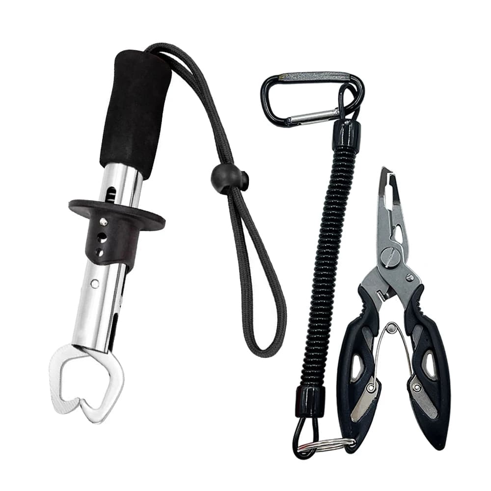 Stainless Steel 21/17cm Lure Pliers Fish Controller Set Multi-functional Spinning/Casting Fish Lip Grabber Fishing Equipment