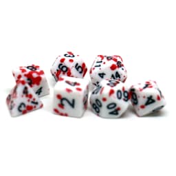 7pcs/Set Blood Stain Dice Set TRPG Dice Polyhedral Table Game Dice Role-Playing TRPG Dice
