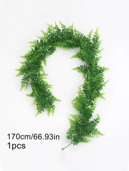 175cm/68.9in Artificial Plants Vines Fake Haing Plants Plastic Fern Leaves Wall Foliage Tropical Fern Plants for Home Garden