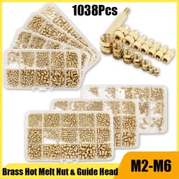 Brass Insert Nut Heat Set Soldering Iron Tip for 3D Printer Plastic Case Soldering Copper Hot Melt Insert Nut M2 2.5 M3 M4 M5 M6