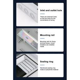XIONGISOLAR HT Series Junction Box 2/3/5/8/12/15/18/24WAY PC Plastic Outdoor Electrical IP65 Waterproof Distribution Box