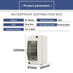 XIONGISOLAR HT Series Junction Box 2/3/5/8/12/15/18/24WAY PC Plastic Outdoor Electrical IP65 Waterproof Distribution Box
