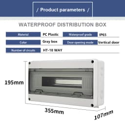 XIONGISOLAR HT Series Junction Box 2/3/5/8/12/15/18/24WAY PC Plastic Outdoor Electrical IP65 Waterproof Distribution Box