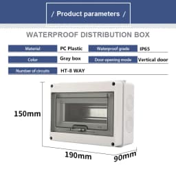 XIONGISOLAR HT Series Junction Box 2/3/5/8/12/15/18/24WAY PC Plastic Outdoor Electrical IP65 Waterproof Distribution Box