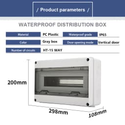XIONGISOLAR HT Series Junction Box 2/3/5/8/12/15/18/24WAY PC Plastic Outdoor Electrical IP65 Waterproof Distribution Box