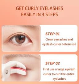 CALIYI Large Small Eyelash Curlers with Silicone Strips To Extend Curling Eyelashes and Make-up Tools For Big Eyes For Makeup