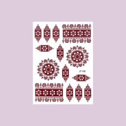 Waterproof Henna Tattoo Stickers for Women Flower Instant Fake Tattoo for Hand Temporary Tattoos for Wedding Party Festival