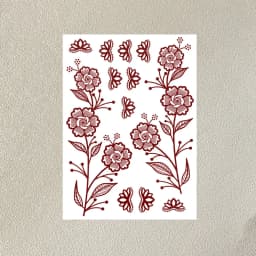 Waterproof Henna Tattoo Stickers for Women Flower Instant Fake Tattoo for Hand Temporary Tattoos for Wedding Party Festival