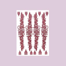 Waterproof Henna Tattoo Stickers for Women Flower Instant Fake Tattoo for Hand Temporary Tattoos for Wedding Party Festival