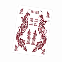 Waterproof Henna Tattoo Stickers for Women Flower Instant Fake Tattoo for Hand Temporary Tattoos for Wedding Party Festival