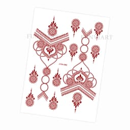 Waterproof Henna Tattoo Stickers for Women Flower Instant Fake Tattoo for Hand Temporary Tattoos for Wedding Party Festival
