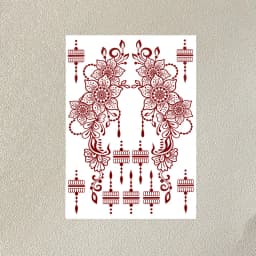 Waterproof Henna Tattoo Stickers for Women Flower Instant Fake Tattoo for Hand Temporary Tattoos for Wedding Party Festival