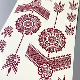 Waterproof Henna Tattoo Stickers for Women Flower Instant Fake Tattoo for Hand Temporary Tattoos for Wedding Party Festival