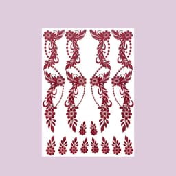 Waterproof Henna Tattoo Stickers for Women Flower Instant Fake Tattoo for Hand Temporary Tattoos for Wedding Party Festival