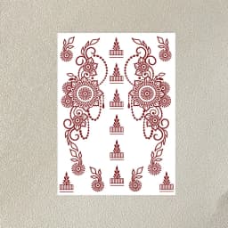 Waterproof Henna Tattoo Stickers for Women Flower Instant Fake Tattoo for Hand Temporary Tattoos for Wedding Party Festival