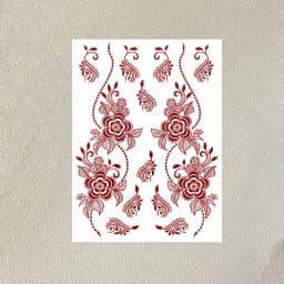 Waterproof Henna Tattoo Stickers for Women Flower Instant Fake Tattoo for Hand Temporary Tattoos for Wedding Party Festival