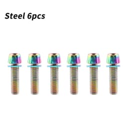 MUQZI 6pcs Stem Bolts M5x17mm Bicycle Handlebar Stem Screw With Washer MTB Road Bike Stem Riser Screw